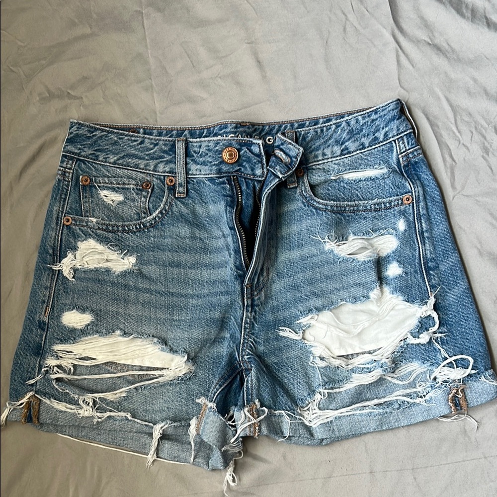 American eagle Distressed Blue Denim Shorts